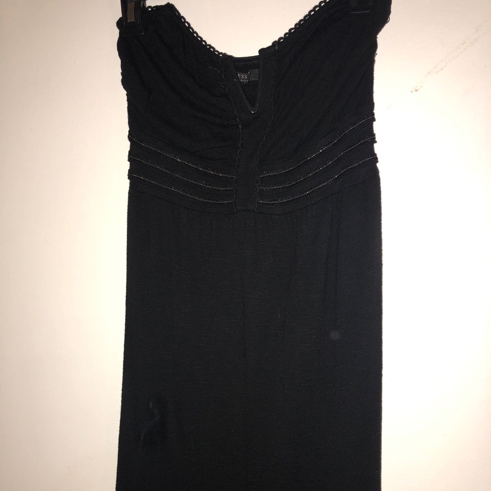 Guess dress size S in Black with gold stitching